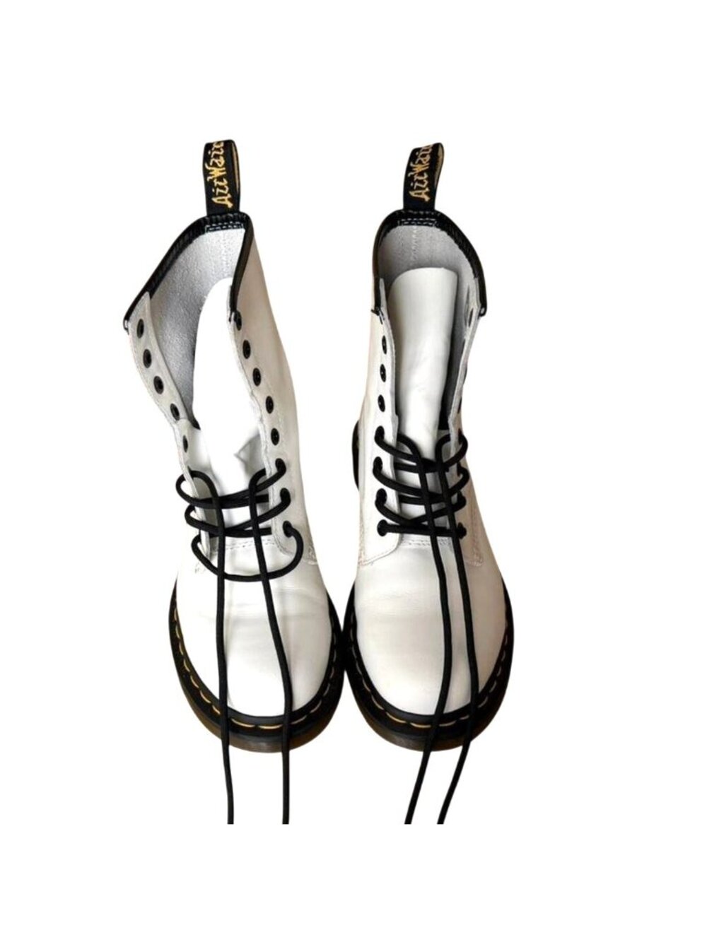 White Dr Martens 1460 Smooth Leather Boots
